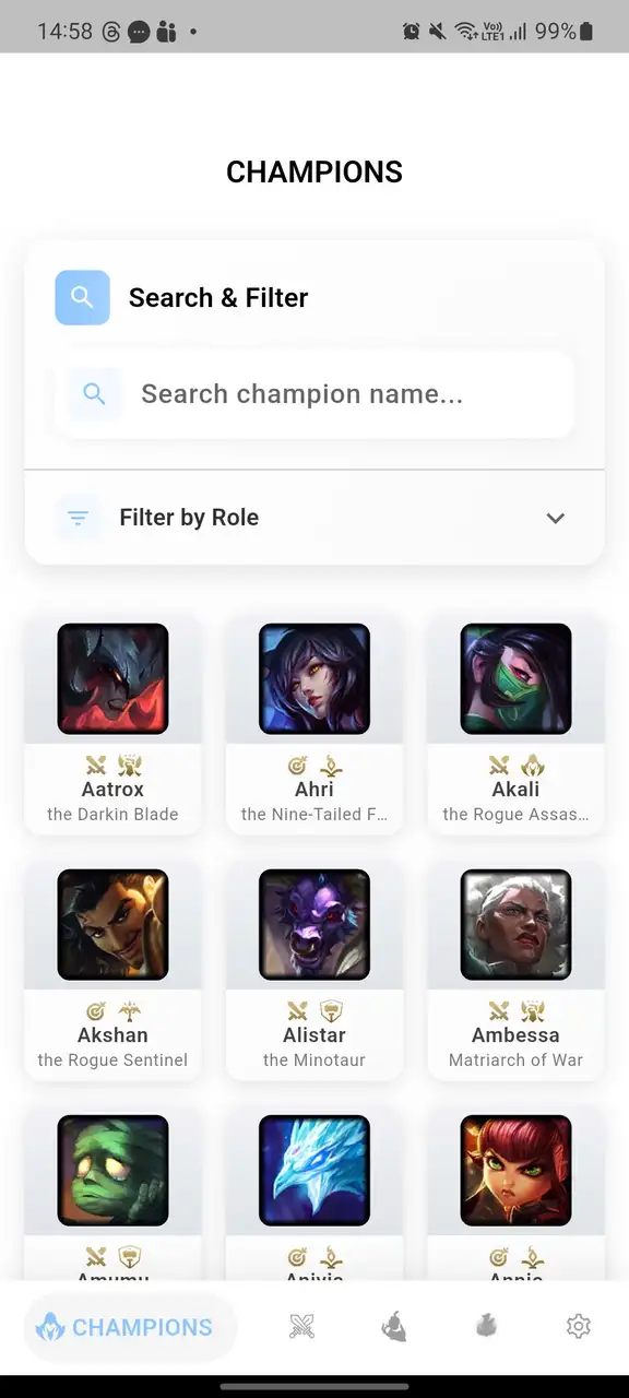 League Assistant Guide on a phone