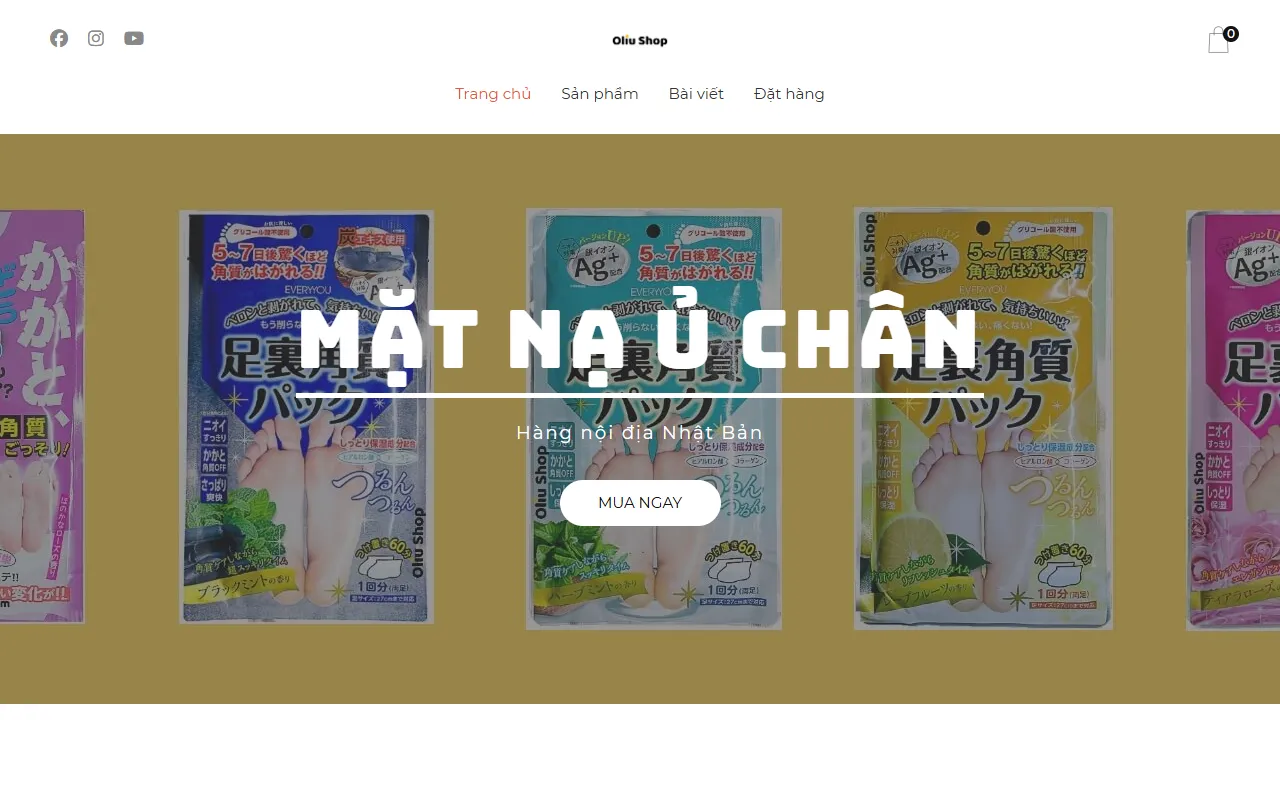 Oliu Shop VN on a phone
