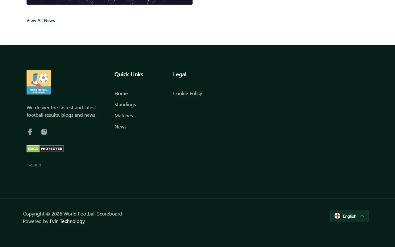 The language menu in the page footer